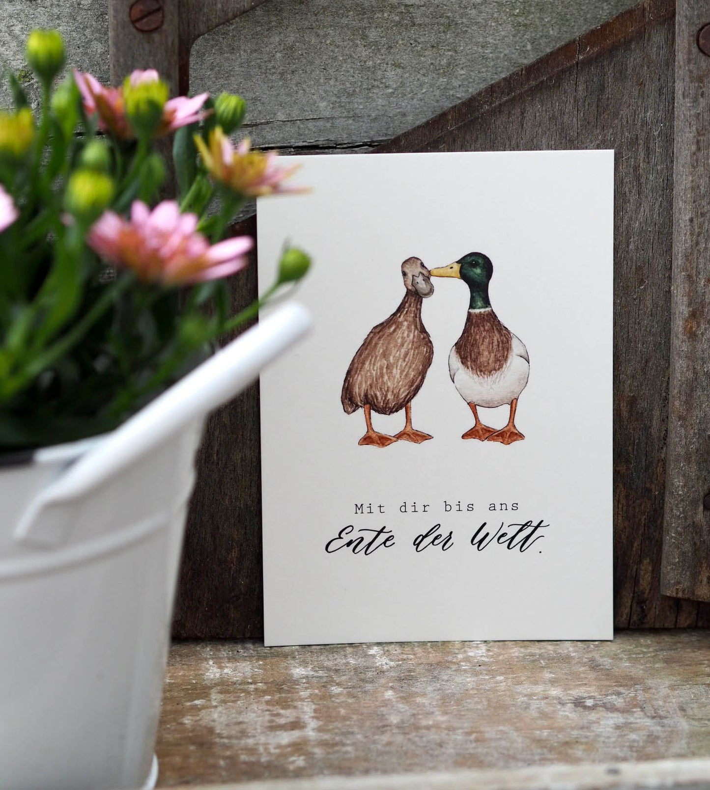 Postkarte "Ente der Welt"